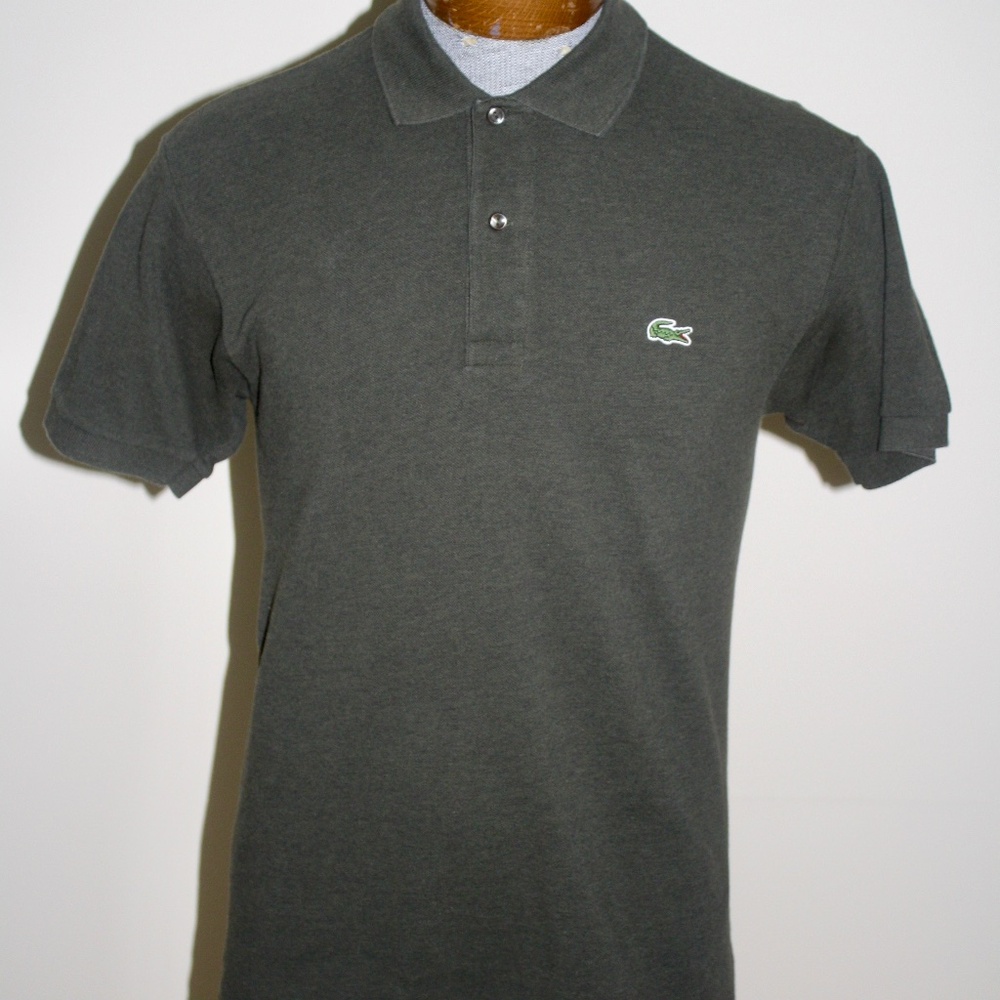 LACOSTE CLASSIC FIT OLIVE GREEN PIQUE POLO SHIRT SIZE SMALL